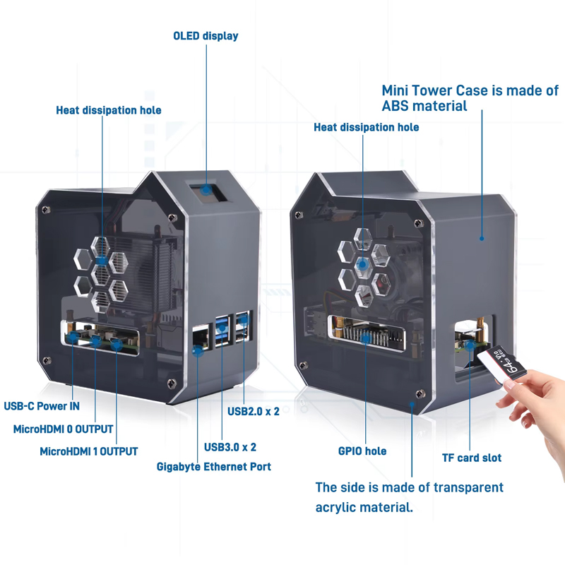 GeeekPi Raspberry Pi 5 ABS Min - مراجعة Argon One V3 M.2 Nvme Case وسعره