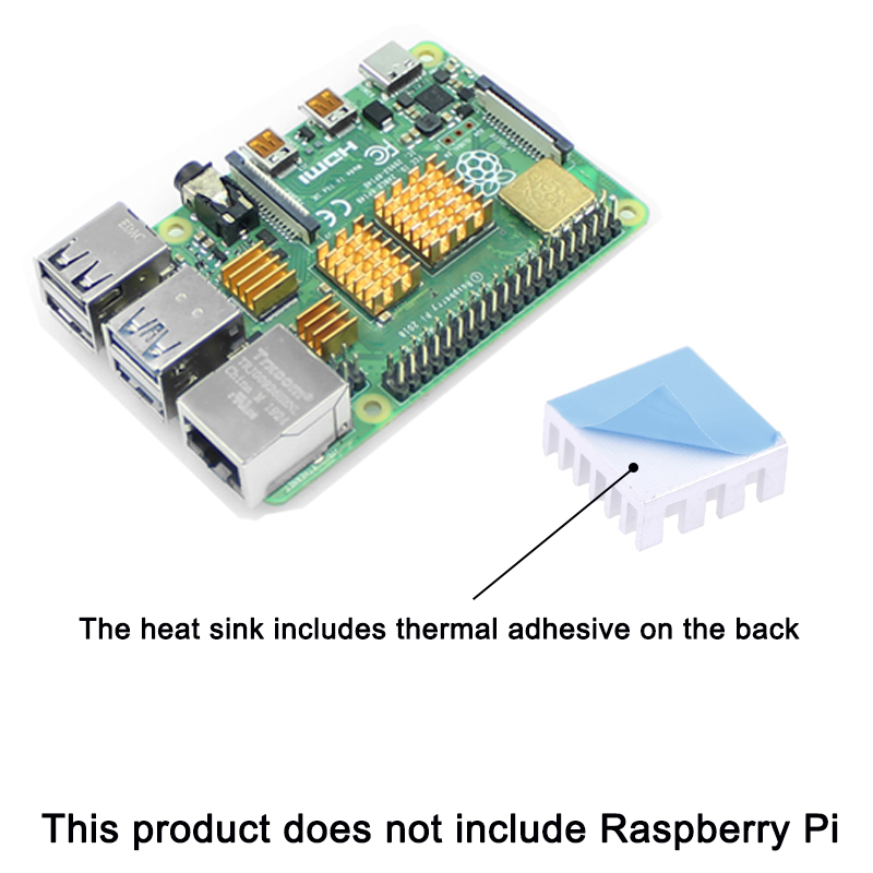 GPUHOLD شرائح برودة 4 قطعة/5 ق - مراجعة Raspberry Pi Water Cooling Kit وسعره