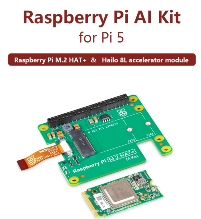 مجموعة راسبيري باي 5 الرسمية ل - مراجعة Raspberry Pi Ai Kit Hailo-8L وسعره